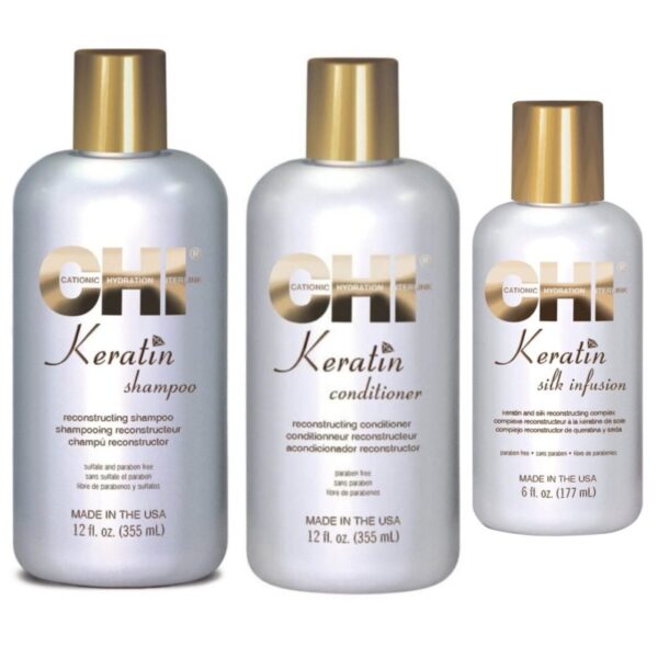 Chi keratin silk infusion set Κερατίνη σετ προσφοράς λείανση ενυδάτωση